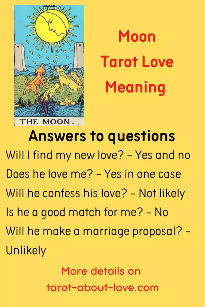 Moon as feelings in Love Tarot Card Readings