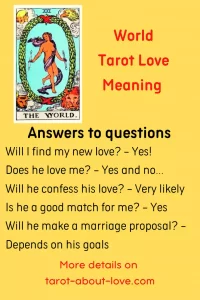 World as Feelings in Love Tarot Card Readings