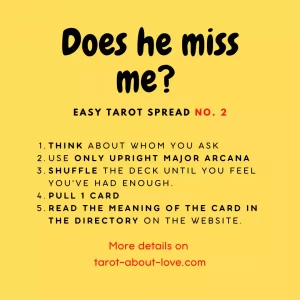 Does he miss me Tarot spread 2