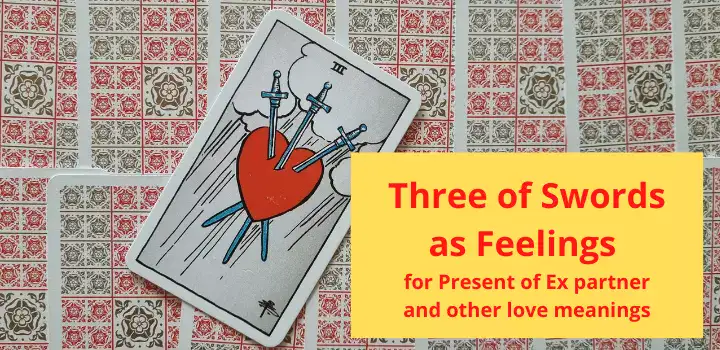 Tarot Three of Swords as Feelings