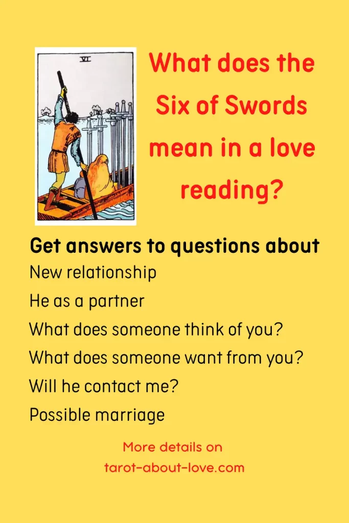 What does Tarot Six of Swords Meaning in a Love Reading
